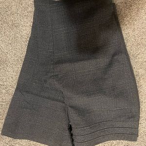 Grey/black/white check dress pants book cut